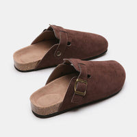 Thumbnail for Suede Closed Toe Buckle Slide