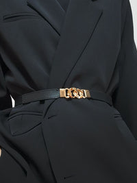 Thumbnail for Zinc Alloy Buckle Elastic PU Belt