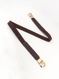 Thumbnail for Zinc Alloy Buckle Elastic PU Belt