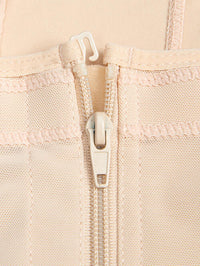 Thumbnail for Full Size Zip Up Lace Detail Long Sleeve Shapewear