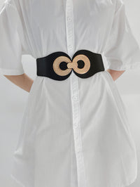 Thumbnail for Alloy Buckle Elastic PU Belt