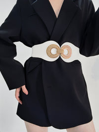 Thumbnail for Alloy Buckle Elastic PU Belt