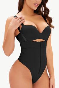 Thumbnail for Full Size Adjustable Strap Zip-Up Shaping Bodysuit