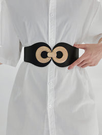 Thumbnail for Alloy Buckle Elastic PU Belt