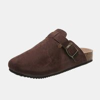 Thumbnail for Suede Closed Toe Buckle Slide