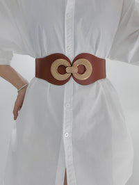 Thumbnail for Alloy Buckle Elastic PU Belt
