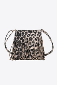 Thumbnail for PU Leather Crossbody Bag with Fringe