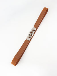 Thumbnail for Zinc Alloy Buckle Elastic PU Belt