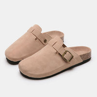 Thumbnail for Suede Closed Toe Buckle Slide