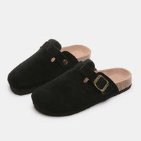 Thumbnail for Suede Closed Toe Buckle Slide