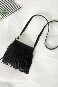 Thumbnail for PU Leather Crossbody Bag with Fringe
