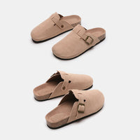 Thumbnail for Suede Closed Toe Buckle Slide