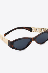 Thumbnail for Chain Detail Temple Cat Eye Sunglasses