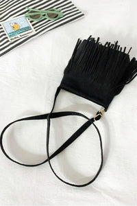 Thumbnail for PU Leather Crossbody Bag with Fringe