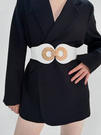 Thumbnail for Alloy Buckle Elastic PU Belt