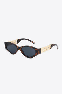 Thumbnail for Chain Detail Temple Cat Eye Sunglasses