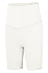 Thumbnail for Seamless High-Rise Wide Waistband Biker Shorts