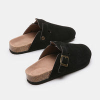 Thumbnail for Suede Closed Toe Buckle Slide