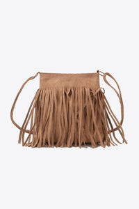 Thumbnail for PU Leather Crossbody Bag with Fringe