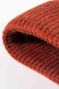Thumbnail for NEWYORK Patch Rib-Knit Cuffed Beanie