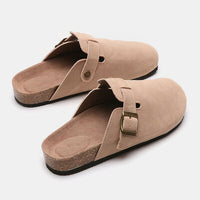 Thumbnail for Suede Closed Toe Buckle Slide