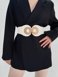 Thumbnail for Alloy Buckle Elastic PU Belt