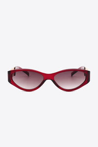 Thumbnail for Chain Detail Temple Cat Eye Sunglasses