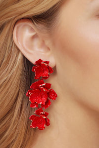 Thumbnail for Flower Shape Zinc Alloy Dangle Earrings