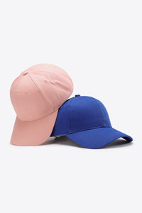 Thumbnail for Plain Adjustable Cotton Baseball Cap