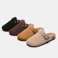 Thumbnail for Suede Closed Toe Buckle Slide