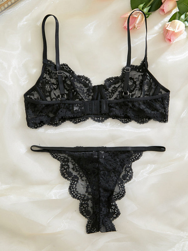 Hollow Lace Lingerie Set