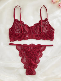 Thumbnail for Hollow Lace Lingerie Set