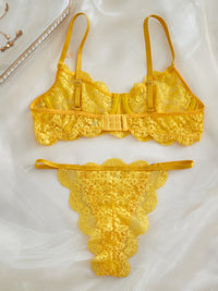 Thumbnail for Hollow Lace Lingerie Set