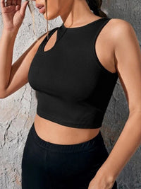 Thumbnail for Women's Knitted Hollow Asymmetric Cropped Tank