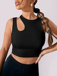 Thumbnail for Women's Knitted Hollow Asymmetric Cropped Tank