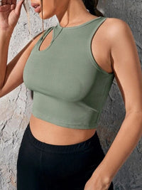 Thumbnail for Women's Knitted Hollow Asymmetric Cropped Tank