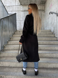 Thumbnail for Lapel Collar Button Trench Coat