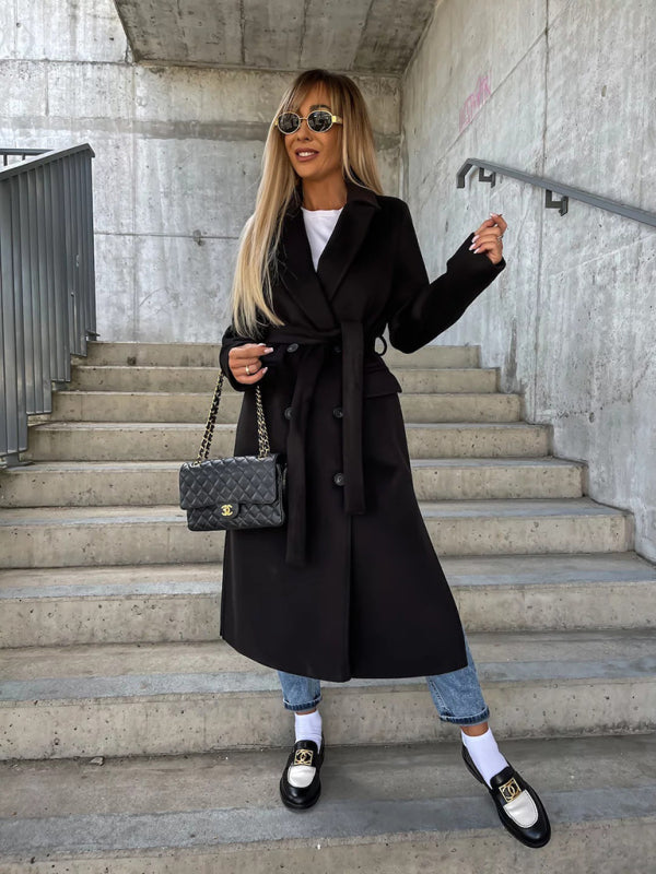 Lapel Collar Button Trench Coat