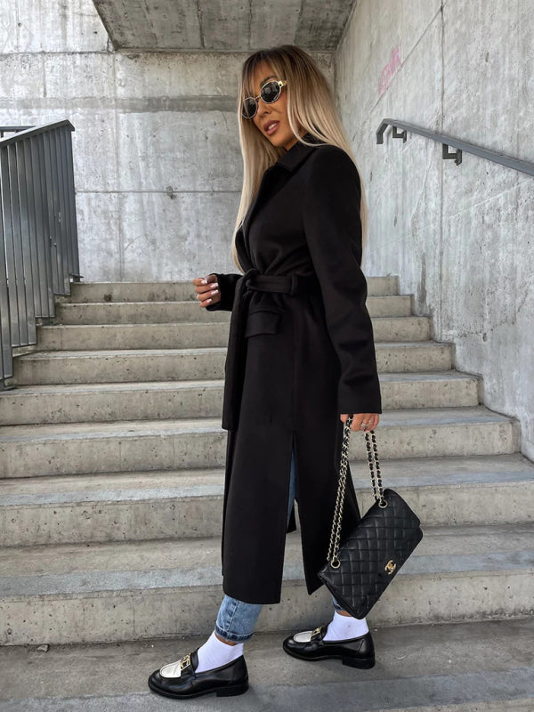 Lapel Collar Button Trench Coat