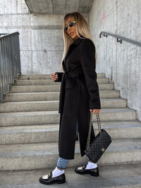 Thumbnail for Lapel Collar Button Trench Coat