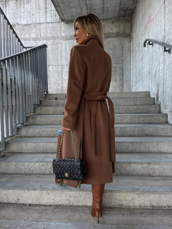 Lapel Collar Button Trench Coat