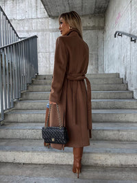 Thumbnail for Lapel Collar Button Trench Coat