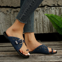 Thumbnail for Open Toe Buckle Sandals