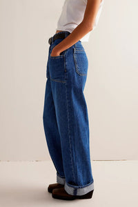 Thumbnail for Washed Wide Leg Jeans with Pockets