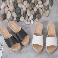 Thumbnail for PU Leather Open Toe Sandals