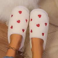 Thumbnail for Heart Round Toe Flat Slippers