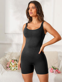 Thumbnail for Scoop Neck Wide Strap Active Romper