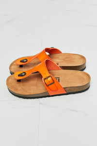 Thumbnail for MMShoes Drift Away T-Strap Flip-Flop in Orange