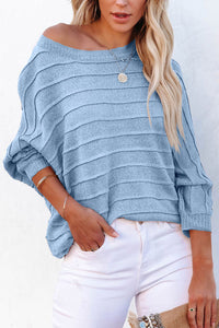 Thumbnail for Round Neck Long Sleeve Knit Top