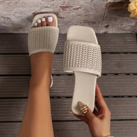 Thumbnail for Rattan Woven Flat Sandals